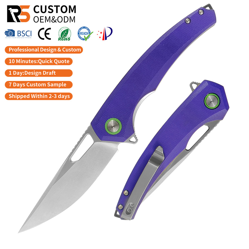 ForestHero 14C28N blade G10 handle camping pocket knife