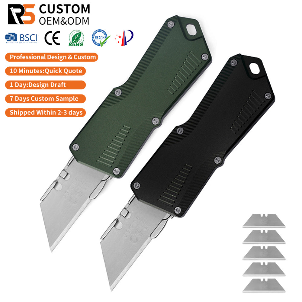 ForestHero stainless steel blade aluminum handle camping pocket utility knife
