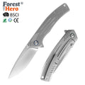 ForestHero D2 blade titanium alloy handle camping pocket knife