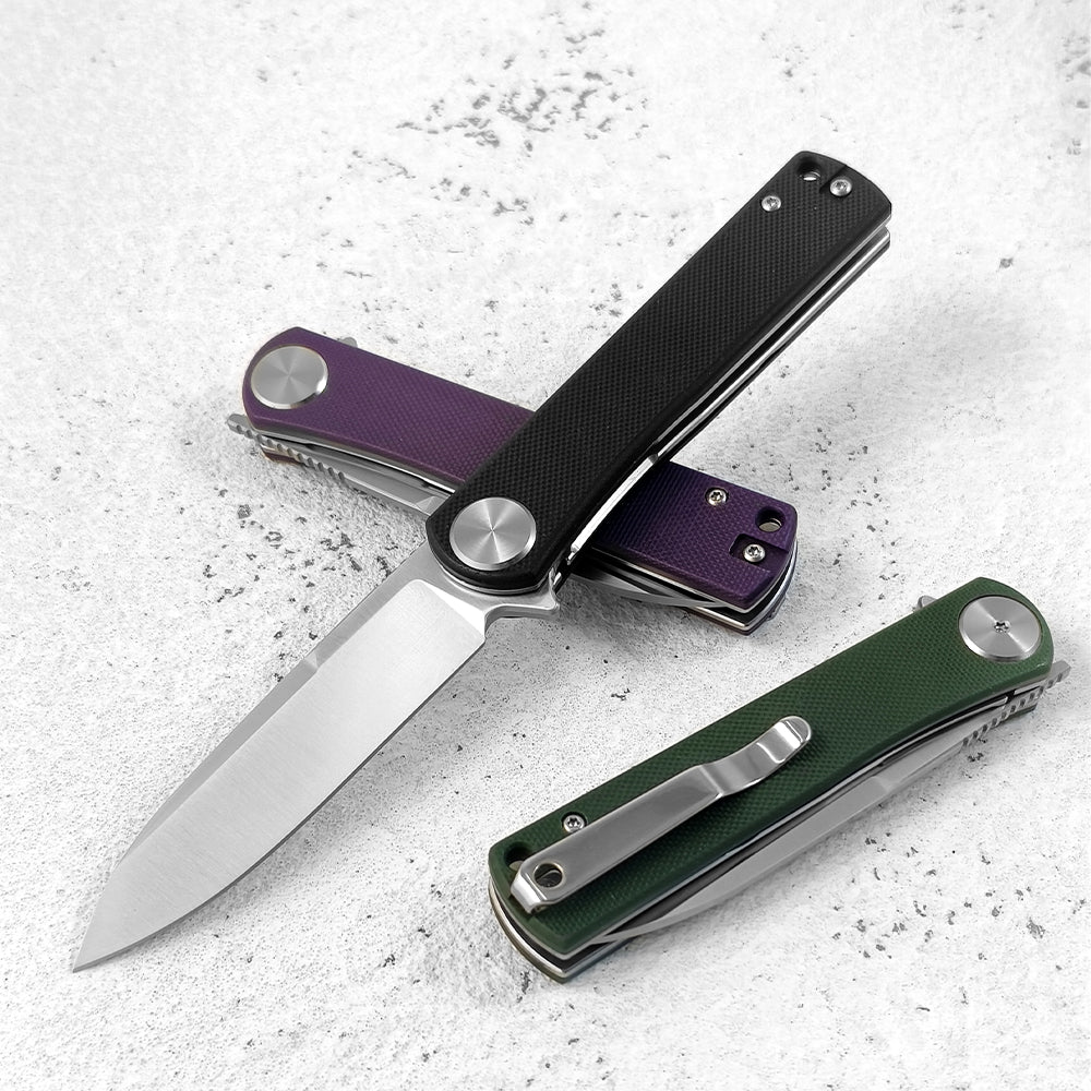 ForestHero D2 blade G10 handle camping pocket knife