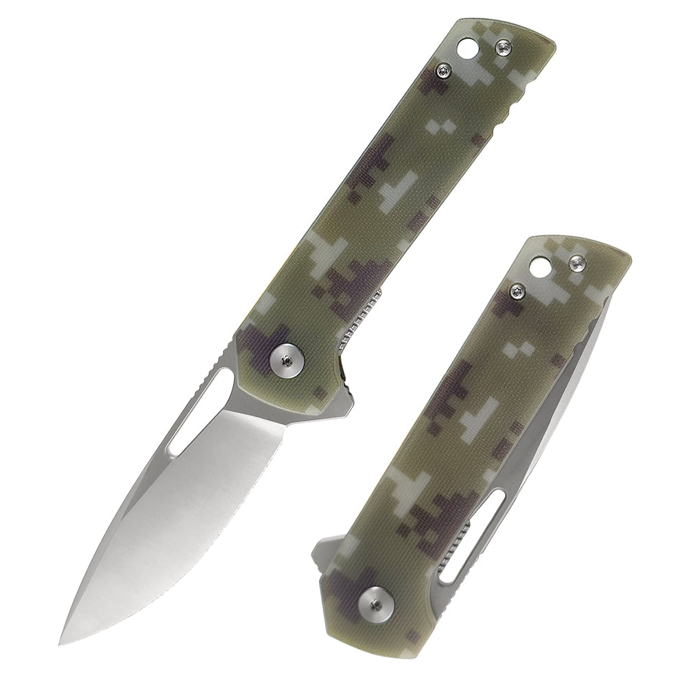 ForestHero D2 blade G10 handle camping pocket knife