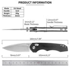 ForestHero D2 blade G10 handle camping pocket knife
