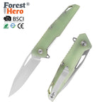 ForestHero D2 blade G10 handle camping pocket knife