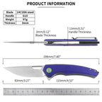 ForestHero 14C28N blade G10 handle camping pocket knife