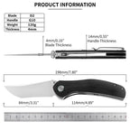 ForestHero D2 blade G10 handle camping pocket knife