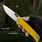 ForestHero D2 blade G10 handle camping pocket knife