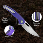 ForestHero 14C28N blade G10 handle camping pocket knife