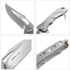 ForestHero D2 blade titanium alloy handle camping pocket knife