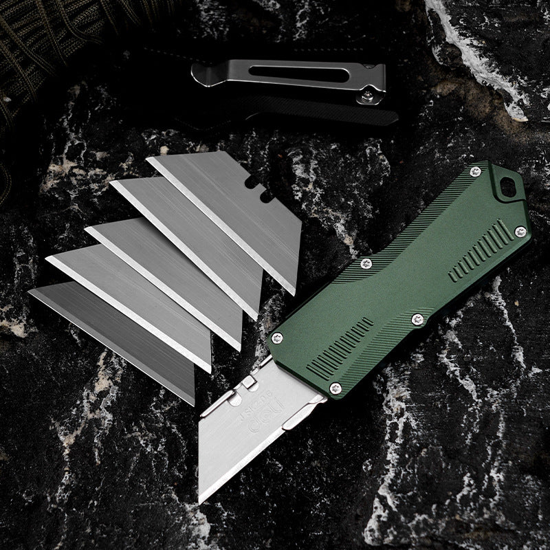 ForestHero stainless steel blade aluminum handle camping pocket utility knife