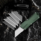 ForestHero stainless steel blade aluminum handle camping pocket utility knife