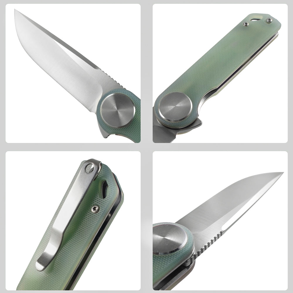 ForestHero D2 blade G10 handle camping pocket knife