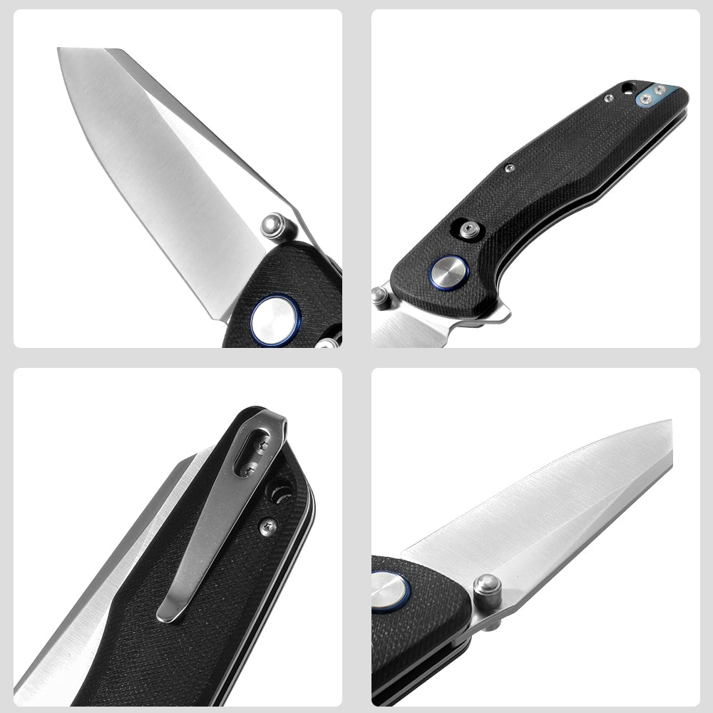 ForestHero D2 blade G10 handle camping pocket knife