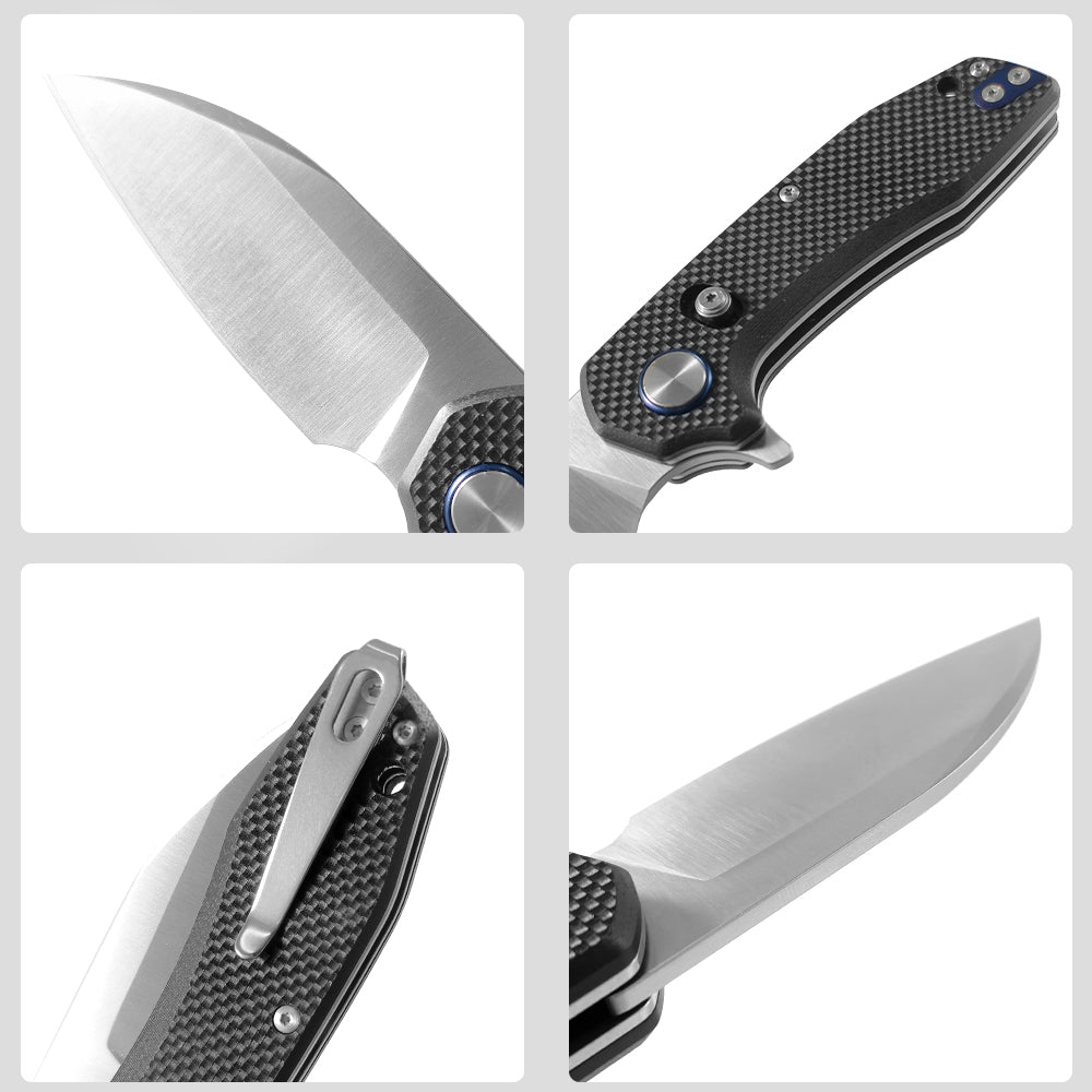 ForestHero D2 blade G10 handle camping pocket knife