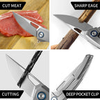ForestHero M390 blade titanium alloy handle camping pocket knife