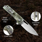 ForestHero D2 blade G10 handle camping pocket knife
