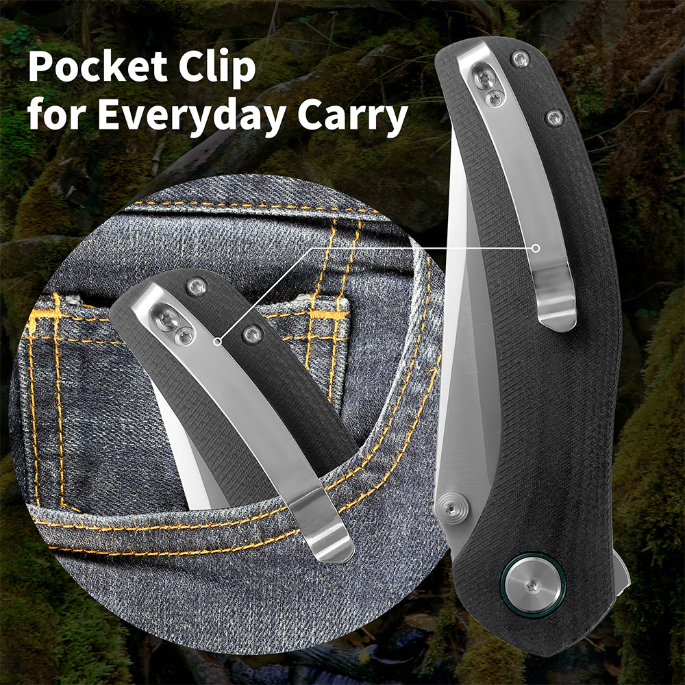 ForestHero D2 blade G10 handle camping pocket knife