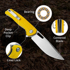 ForestHero D2 blade G10 handle camping pocket knife