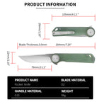 ForestHero D2 blade G10 handle camping pocket knife