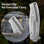 ForestHero D2 blade titanium alloy handle camping pocket knife
