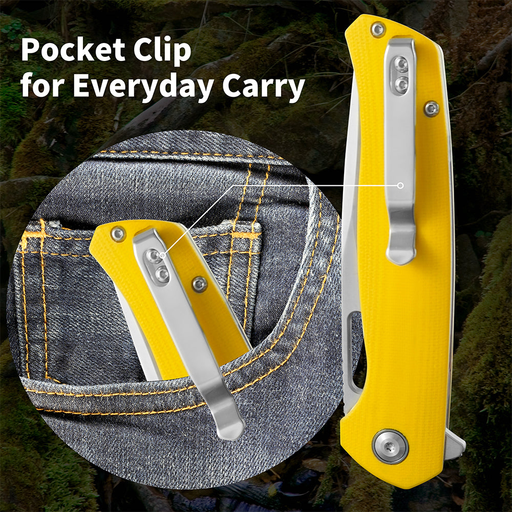 ForestHero D2 blade G10 handle camping pocket knife