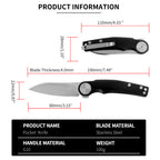 ForestHero D2 blade G10 handle camping pocket knife