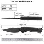 ForestHero D2 blade G10 handle camping hunting knife