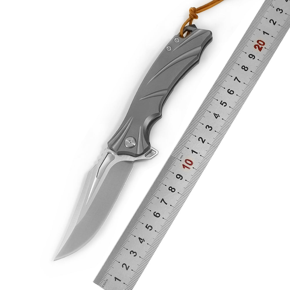 ForestHero D2 blade titanium alloy handle camping pocket knife