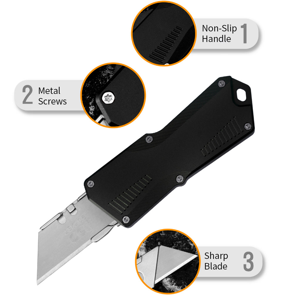 ForestHero stainless steel blade aluminum handle camping pocket utility knife