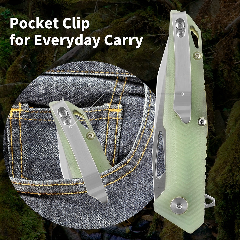 ForestHero D2 blade G10 handle camping pocket knife