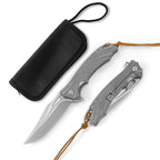 ForestHero D2 blade titanium alloy handle camping pocket knife